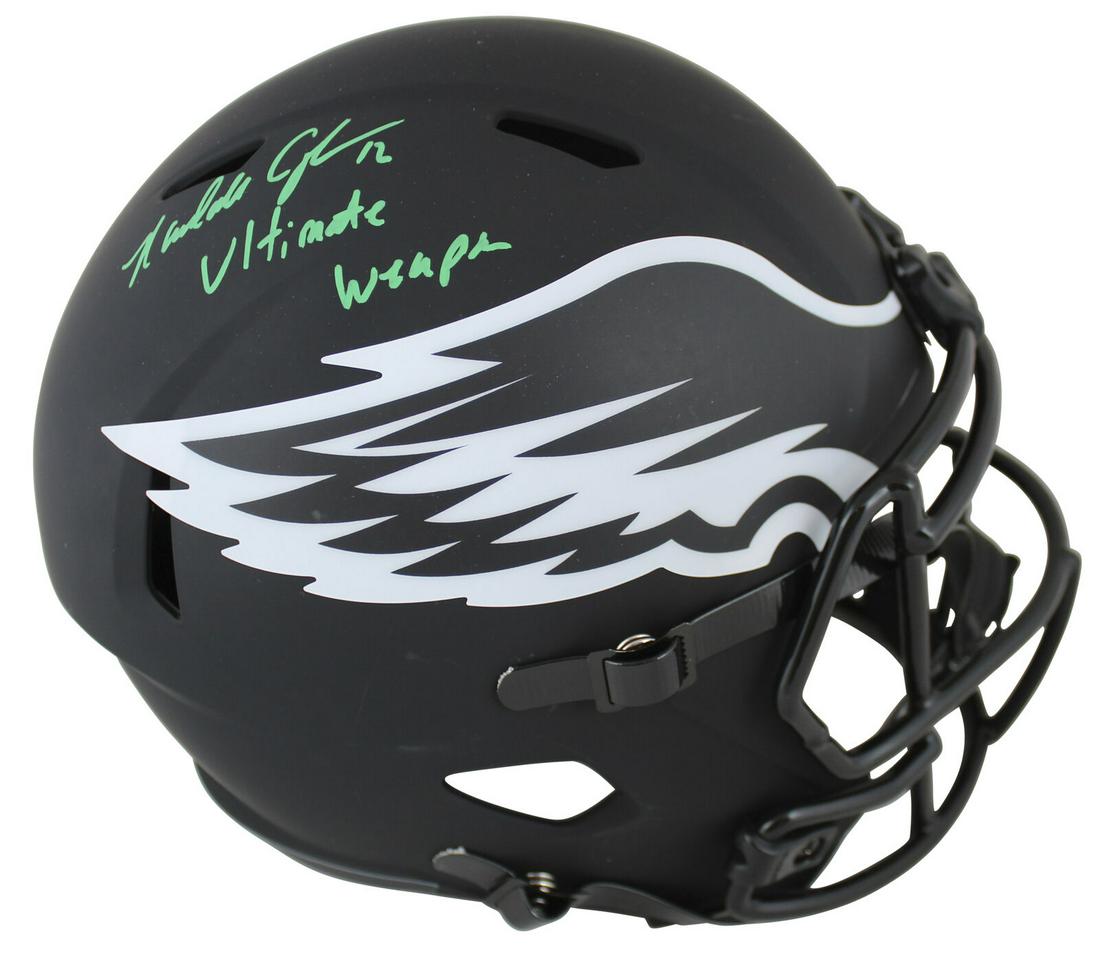 Eagles Randall Cunningham "Ult. Weapon" Signed Eclipse F/S Speed Rep Helmet BAS: Eagles Randall Cunningham "Ult. Weapon" Signed Eclipse F/S Speed Rep Helmet BAS Sport: Football-NFL Product: Helmet Original/Reprint: Original Player: Randall Cunningham Team: Philadelphia Eagles Auto