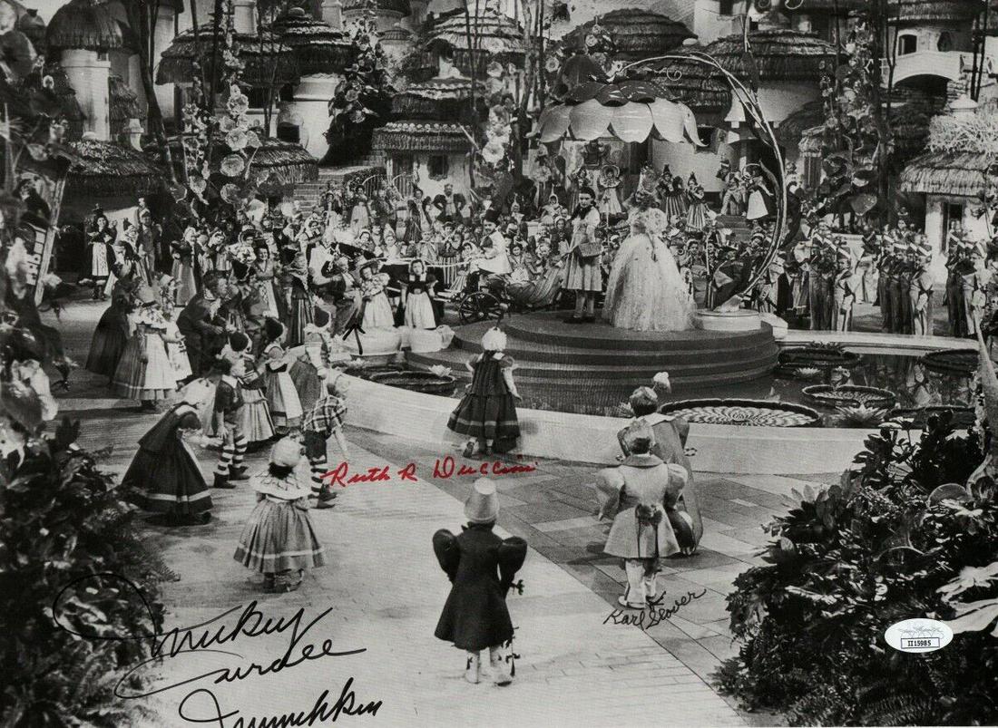Wizard of Oz Munchkin Signed Autographed 11X14 Photo 3 Autos JSA: Wizard of Oz Munchkin Signed Autographed 11X14 Photo 3 Autos JSA Industry: Movies Object Type: Photograph Original/Reproduction: Original Signed By: Mickey Carroll Karl Slover Autograph Authentication