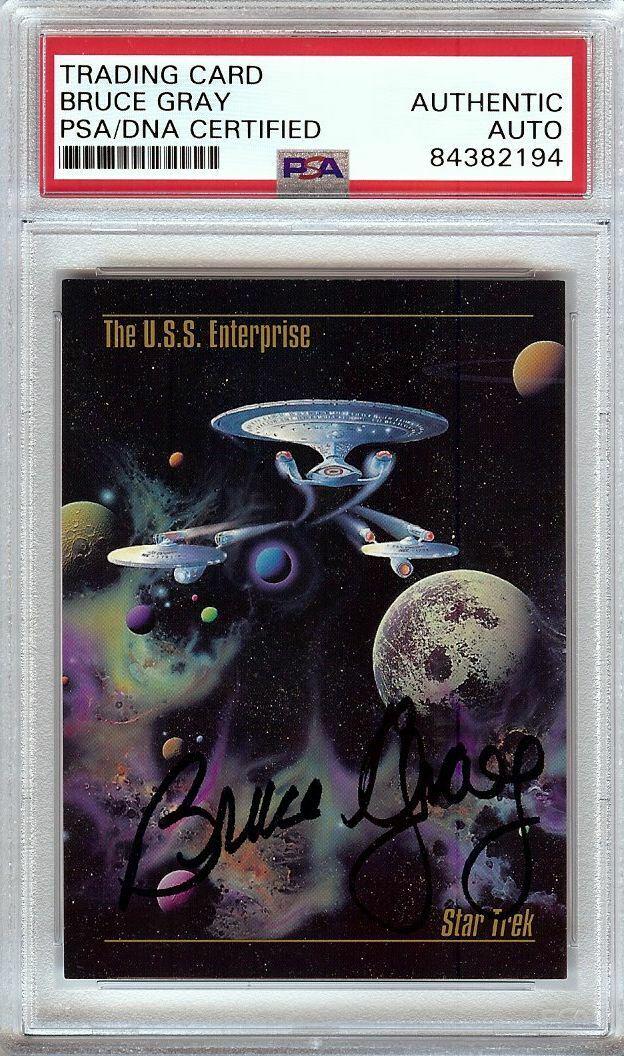 Bruce Gray Signed Autographed Trading Card Star Trek: TNG PSA: Bruce Gray Signed Autographed Trading Card Star Trek: TNG PSA Object Type: Trading Card Industry: Television Original/Reproduction: Original Autograph Authentication: Professional Sports (PSA/DNA) Pla
