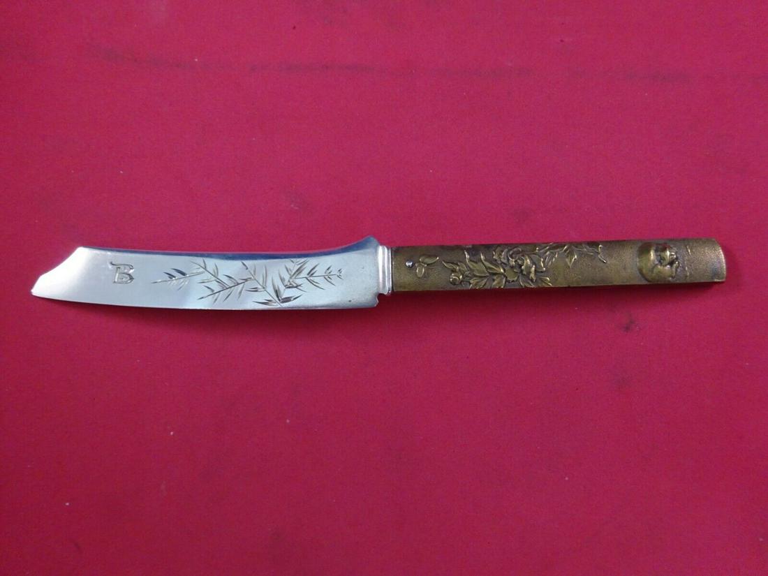 Kozuka by Gorham Sterling Silver Bronze Fish Knife BC Cat Flowers Butterfly Bird: Kozuka by Gorham Sterling Silver Bronze Fish Knife BC Cat Flowers Butterfly Bird Brand: Gorham Pattern: Kozuka Type: Knife Composition: Sterling Silver Maker: Gorham Kozuka by gorhamkozuka by gorham f