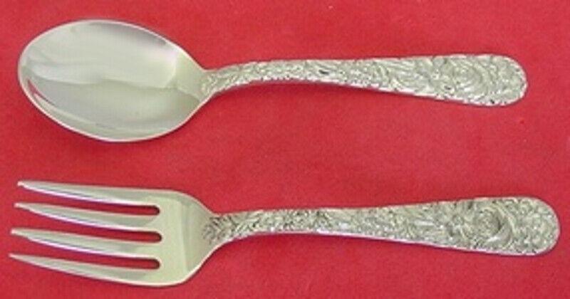 Repousse by Kirk Sterling Silver Baby Set 2-Piece 4 1/4" Original Antique: Repousse by Kirk Sterling Silver Baby Set 2-Piece 4 1/4" Original Antique Composition: Sterling Silver Brand: Kirk Pattern: Repousse Type: Set Maker: Krik Repousse by kirksterling silver original baby