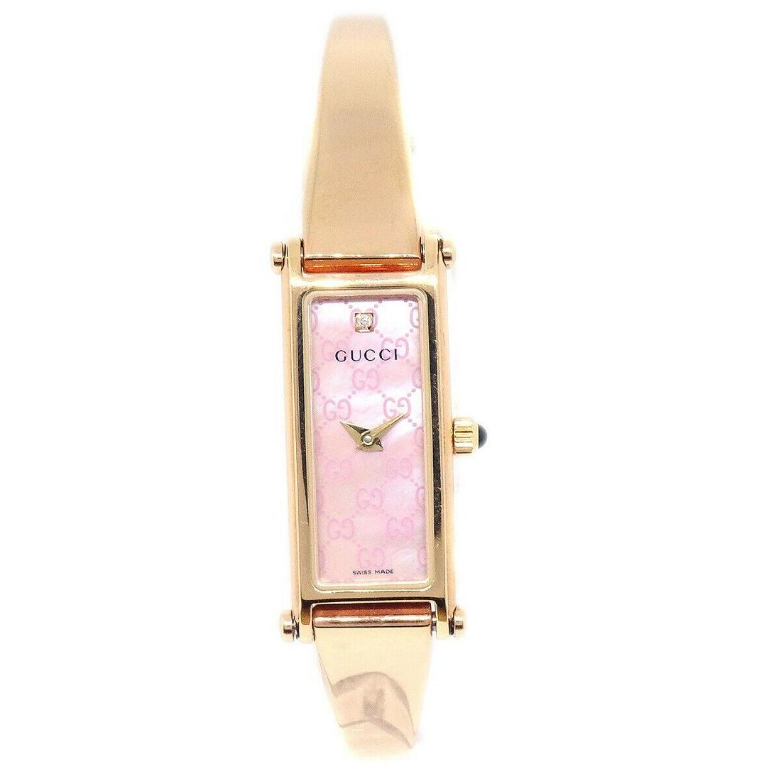 GUCCI 1500L Ladies Quartz Watch Stainless Shell Dial 1P Diamond 17607620: GUCCI 1500L Ladies Quartz Watch Stainless Shell Dial 1P Diamond 17607620 Bezel Color: Gold Movement: Quartz Indices: Non-Numeric Hour Marks Brand: Gucci Case Color: Gold Type: Wristwatch Band Color: G