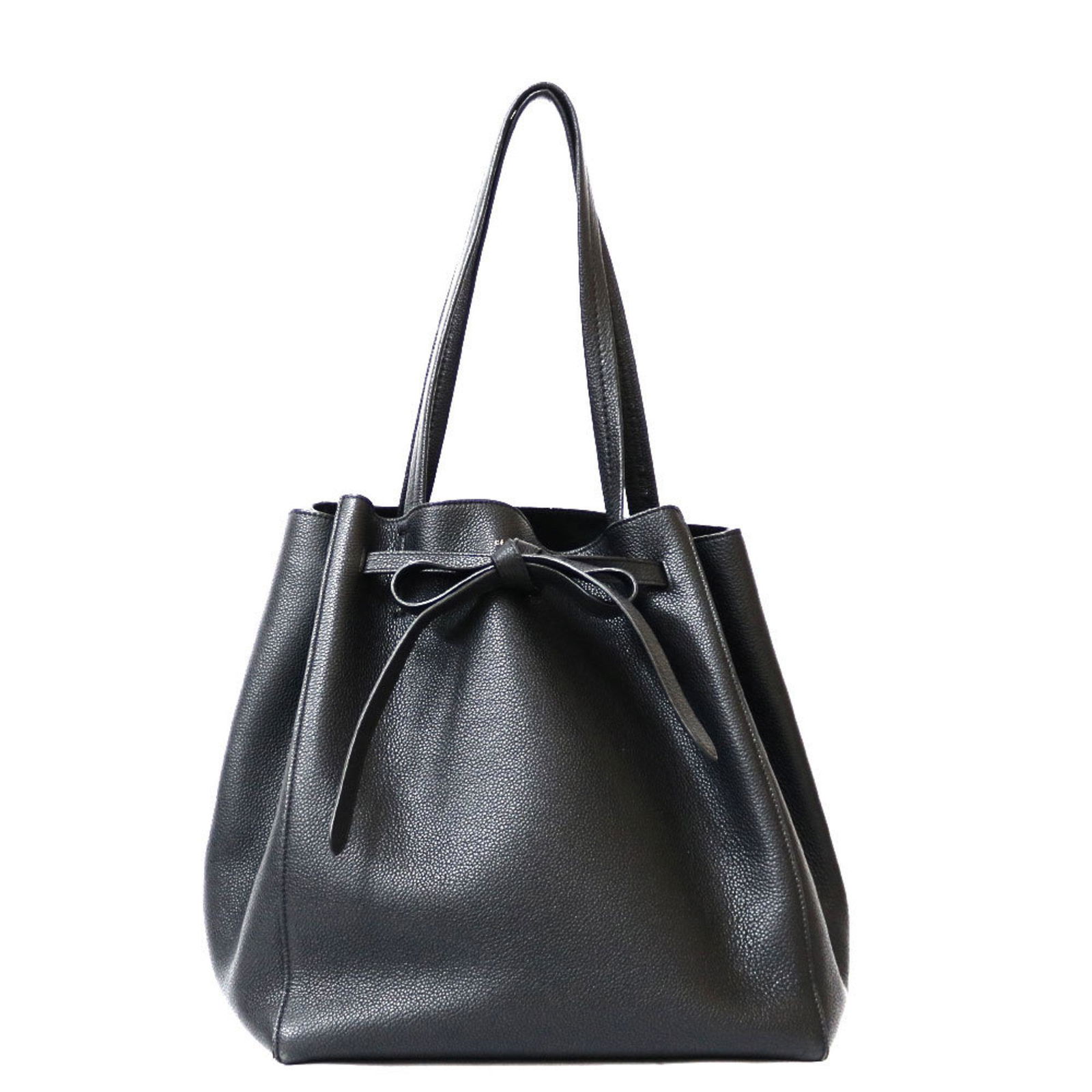 CELINE Celine Shoulder Bag Hippo Phantom 2way Tote Black Ladies Calf: CELINE Celine Shoulder Bag Hippo Phantom 2way Tote Black Ladies Calf Brand: Celine Line: Cabas Country of Origin: Italy Type: Shoulder bag Tote bag Material: Leather Leather: Leather/Fur Type: Calfski