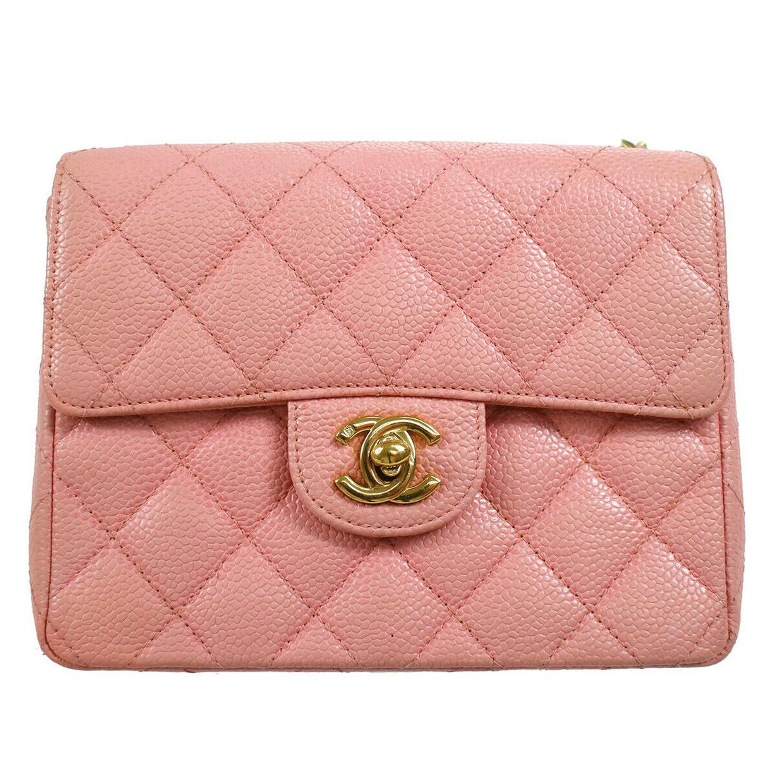 CHANEL Classic Flap Mini Square Chain Shoulder Bag 7497330 Pink Caviar: CHANEL Classic Flap Mini Square Chain Shoulder Bag 7497330 Pink Caviar Size: Small Accents: Quilted Model: Single chain shoulder Style: Shoulder Bag Handle Style: Crossbody Strap Bag Height: 5.5 Produ