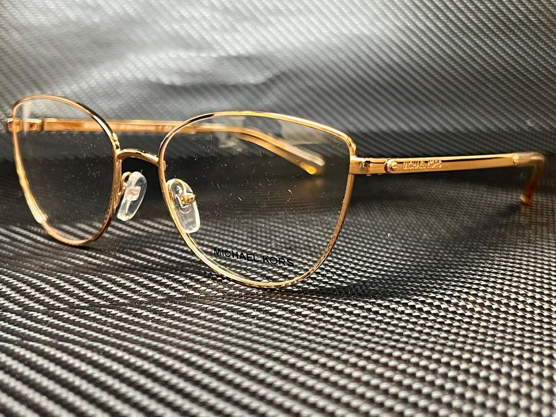 MICHAEL KORS MK3030 1108 Rose Gold Cat Eye 54 mm Women's Eyeglasses: MICHAEL KORS MK3030 1108 Rose Gold Cat Eye 54 mm Women's Eyeglasses Brand: Michael Kors Frame Color: Gold Style: Cat Eye Type: Eyeglasses New The Mynt Guarantee: All items in this auction are guarante