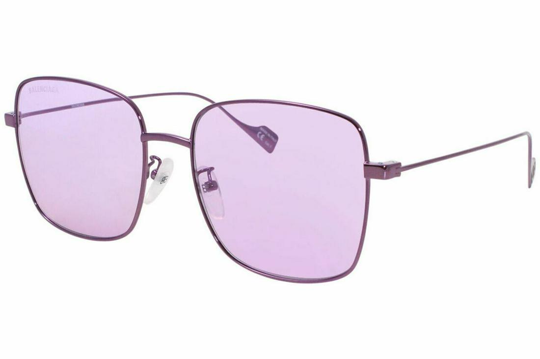 BALENCIAGA BB0087SK 004 Violet Square Unisex Rectangle 57 mm Sunglasses: BALENCIAGA BB0087SK 004 Violet Square Unisex Rectangle 57 mm Sunglasses Brand: Balenciaga Frame Color: Beige Style: Rectangle Type: Sunglasses New The Mynt Guarantee: All items in this auction are gua