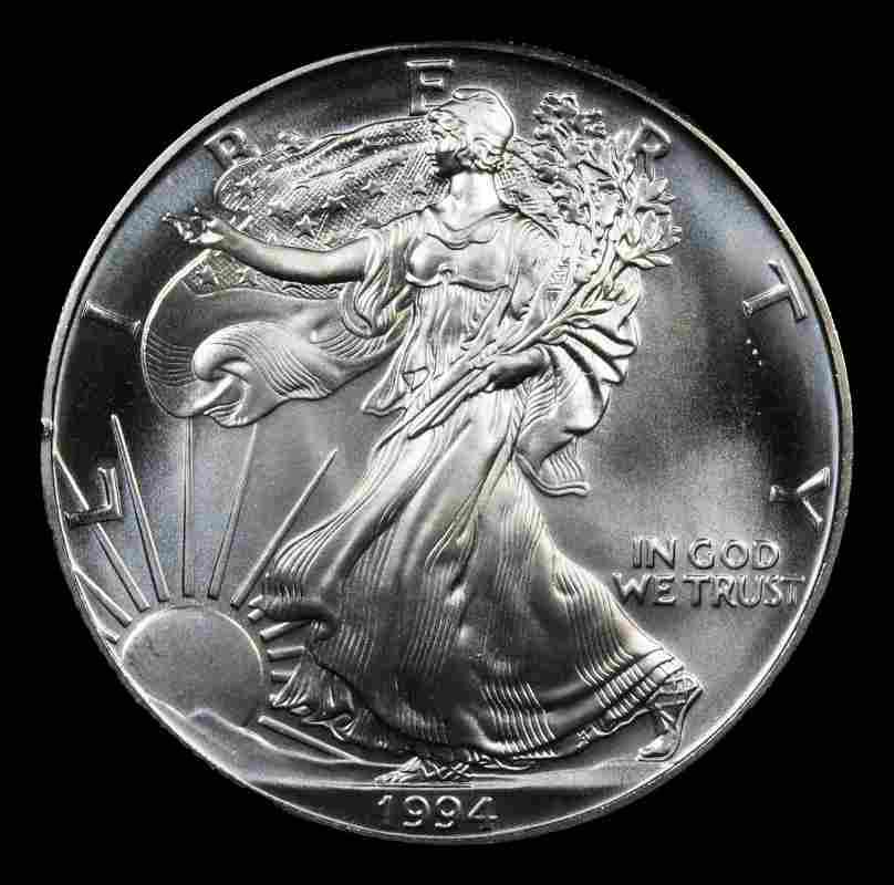 1994 Silver Eagle Dollar $1 Graded ms69+ By SEGS: 1994 Silver Eagle Dollar $1 Graded ms69+ By SEGS MYNT Auctions does not necessarily agree with SEGS grade on this example. Please inspect images and conduct your own research before bidding. The MYNT 