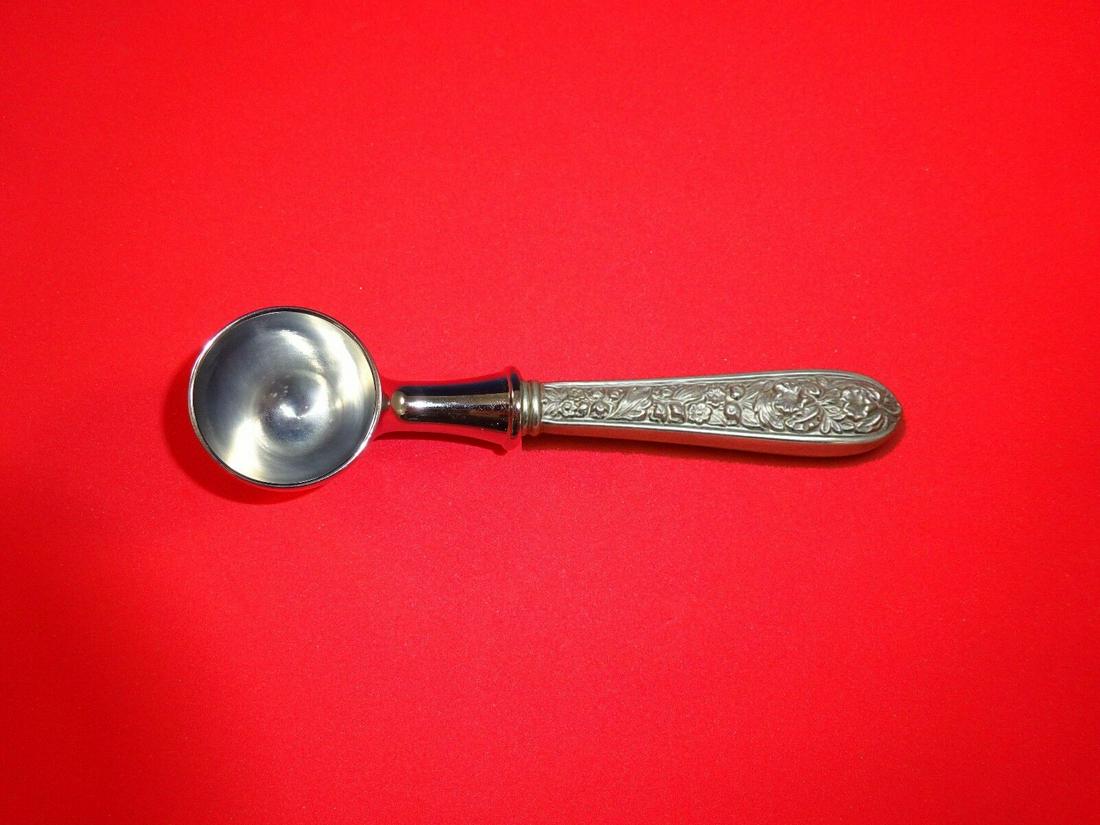 Corsage by Stieff Sterling Silver Coffee Scoop HH Custom Made 6": Corsage by Stieff Sterling Silver Coffee Scoop HH Custom Made 6" Age: Post-1940 Type: Coffee Scoop Brand: Stieff Pattern: Corsage Composition: Sterling Silver Maker: Stieff Corsage by stieffsterling s