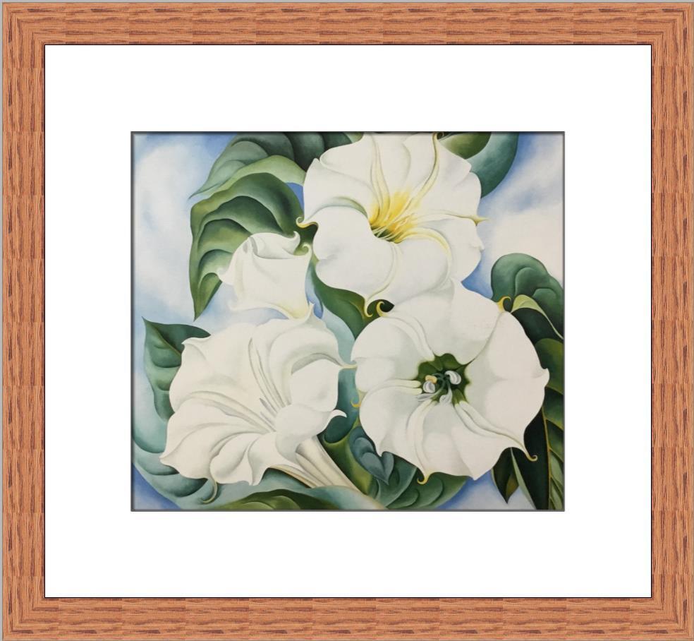 Georgia O'Keeffe Jimson Weed Custom Framed Print: Georgia O'Keeffe Jimson Weed Custom Framed Print Size: Medium (up to 36in.) Region Of Origin: United States "Artist: Georgia OKeeffe " Production Technique: Lithography Framing: Matted & Framed Style: