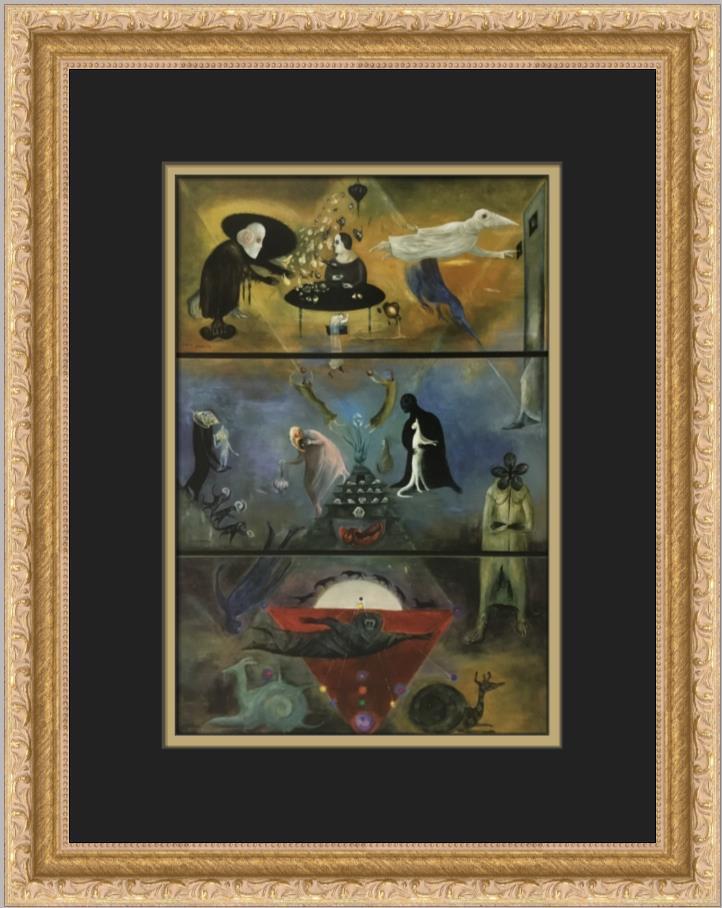 Leonora Carrington Took My Way Down Like a Messenger to the Deep Framed Print: Leonora Carrington Took My Way Down Like a Messenger to the Deep Framed Print Size: Medium Region Of Origin: United States Artist: Leonora Carrington Animals Production Technique: Offset Lithograph Fr