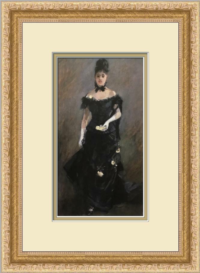 Berthe Morisot Figure of a Woman (Before the Theatre) Newly Custom Framed Print: Berthe Morisot Figure of a Woman (Before the Theatre) Newly Custom Framed Print Features: Framed Matted Region Of Origin: United States Item Width: 14 in Title: Figure of a Woman Production Technique: