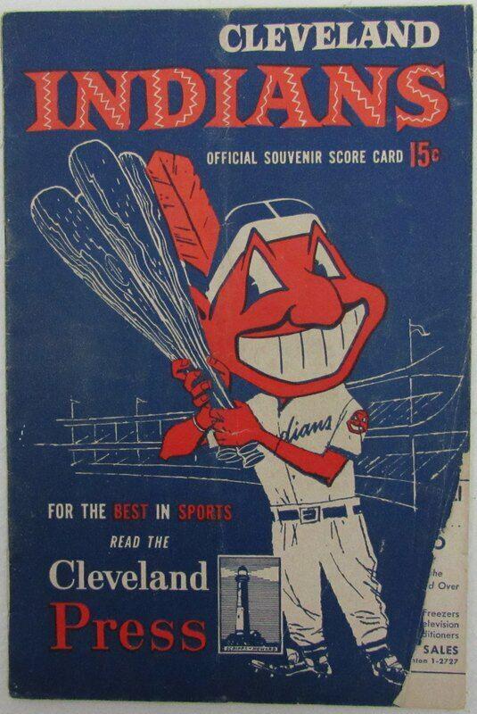 1954 Cleveland Indians Official Score Card/Program Indians vs. Yankees 144227: 1954 Cleveland Indians Official Score Card/Program Indians vs. Yankees 144227 Team: Cleveland Indians Original/Reproduction: Original League: MLB Pre-Owned PLEASE NOTE: Framed Large or heavy Items do