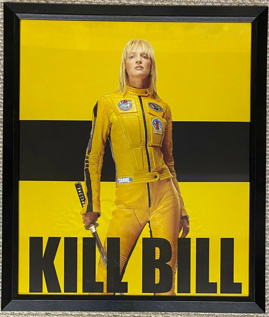 Uma Thurman Kill Bill Framed Movie Poster: Uma Thurman Kill Bill Framed Movie Poster Movie: Kill Bill Original/Reproduction: Reproduction Object Type: Poster Industry: Movies Custom Framed Size 24 x 29 Custom Framed in a 2 BlackFrame All of Ou