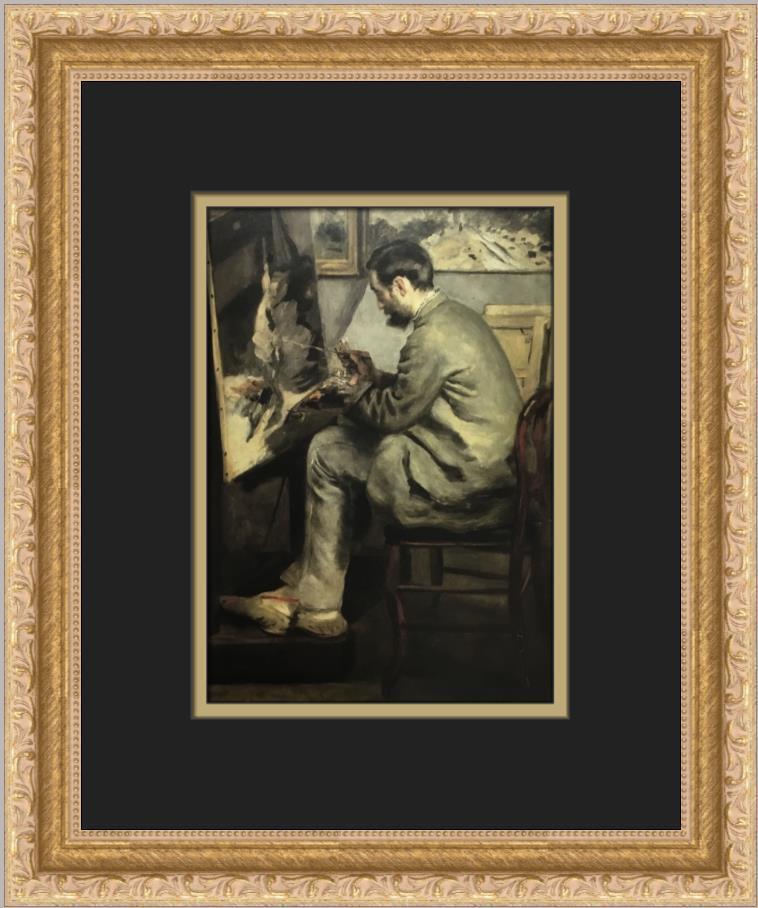 Pierre-Auguste Renoir Frederic Bazille at his Easel Custom Framed Print: Pierre-Auguste Renoir Frederic Bazille at his Easel Custom Framed Print Size: Medium Region Of Origin: United States Artist: Pierre-Auguste Renoir Production Technique: Lithography Framing: Matted & F