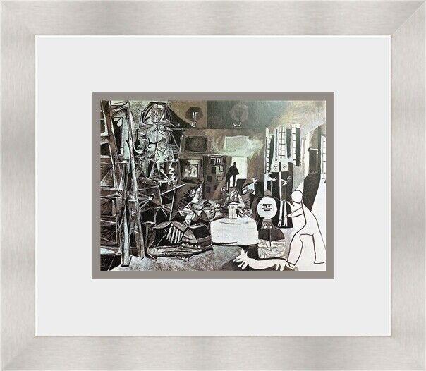 Pablo Picasso - Las Meninas Custom Gallery Framed Print: Pablo Picasso - Las Meninas Custom Gallery Framed Print Features: Framed Matted Region Of Origin: united states Item Width: 14 in Title: Las Meninas Production Technique: Lithography Item Length: 14 i