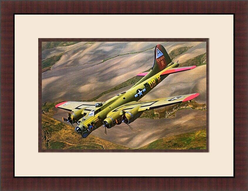 Boeing B-17G "Flying Fortress" Custom Gallery Framed Aviation Print: Boeing B-17G "Flying Fortress" Custom Gallery Framed Aviation Print Features: matted and framed Region Of Origin: usa Item Width: 23 in Title: B-17G Production Technique: Lithography Item Length: 23 i