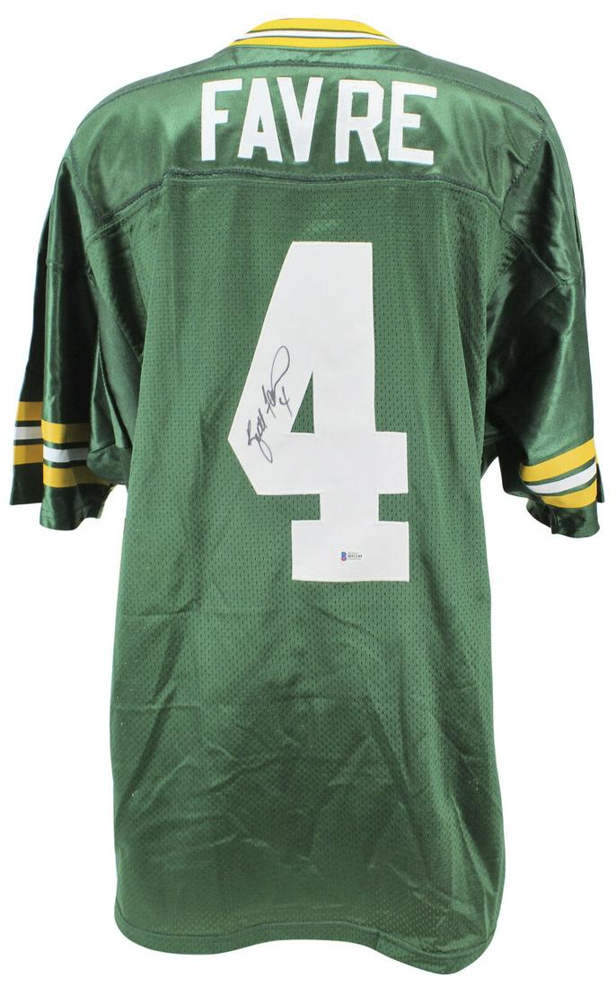 Packers Brett Favre Signed Green Wilson Jersey BAS #H92249: Packers Brett Favre Signed Green Wilson Jersey BAS #H92249 Sport: Football-NFL Product: Jersey Original/Reprint: Original Player: Brett Favre Team: Green Bay Packers Autograph Authentication: BAS Prod
