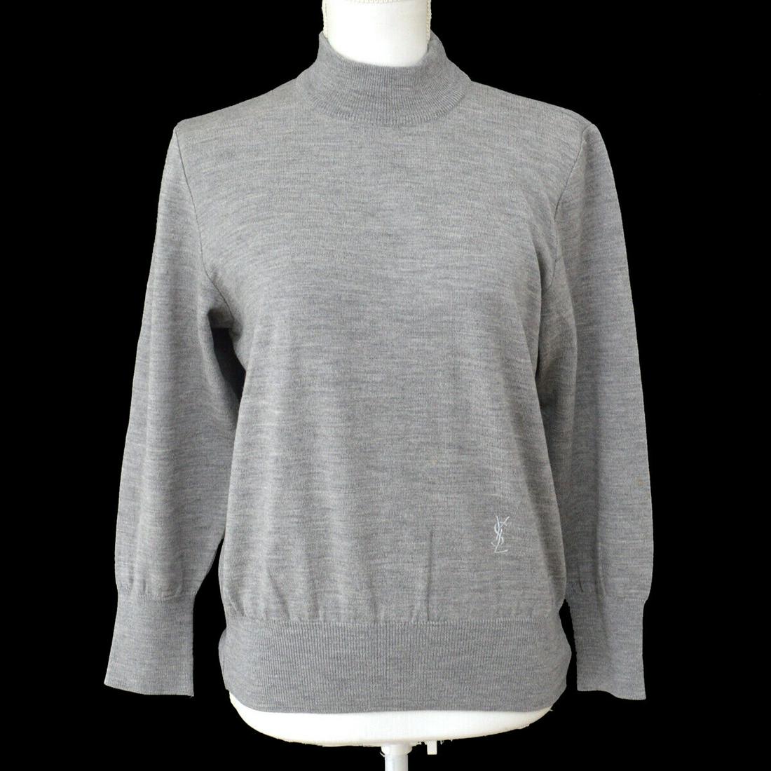 Yves Saint Laurent Vintage Long Sleeve Tops Gray Wool #M: Yves Saint Laurent Vintage Long Sleeve Tops Gray Wool #M Style: Tops Outer Shell Material: 100% Wool Color: Gray Brand: Yves Saint Laurent Size: #M Size Type: Regular Type: Tops Sleeve Length: Long Sl