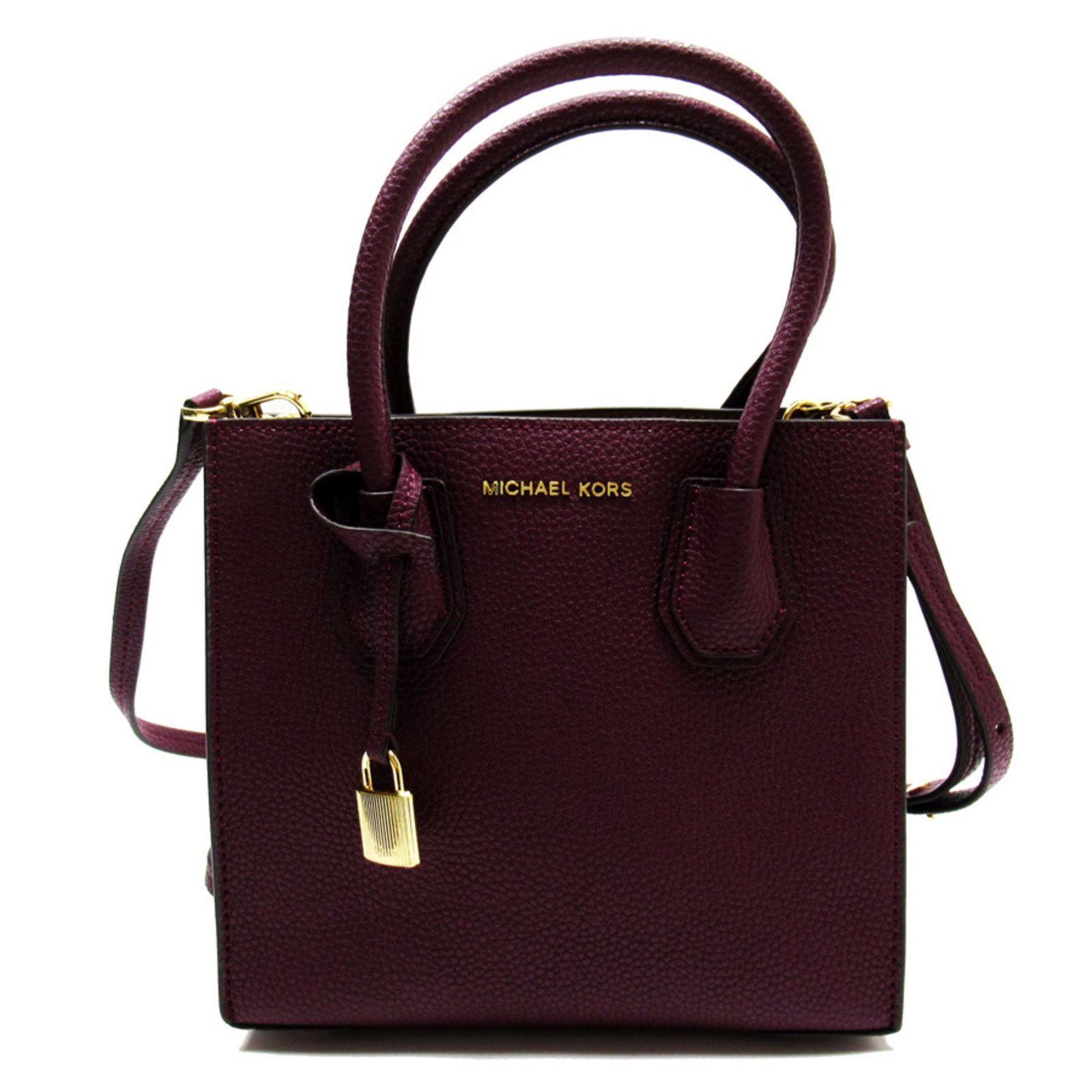 Michael Kors MICHAEL KORS Handbag Wine Red Gold Leather Ladies 2837: Michael Kors MICHAEL KORS Handbag Wine Red Gold Leather Ladies 2837 Brand: Michael Kors Type: Handbag Material: Leather Leather: Color: Wine Hardware Color: Gold Closure: Open Outer Pocket: Zipper poc