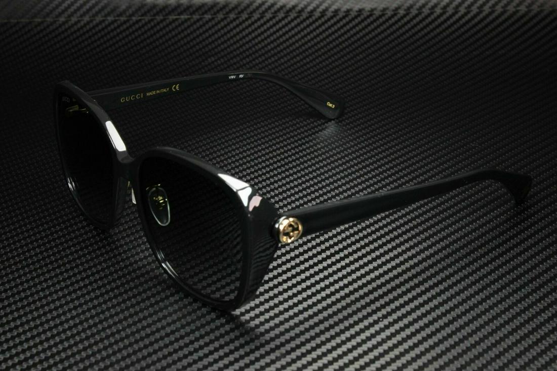 GUCCI GG0371SK 001 Rectangular Square Black Grey Women's Sunglasses 57 mm: GUCCI GG0371SK 001 Rectangular Square Black Grey Women's Sunglasses 57 mm Lens Material: Plastic Style: Rectangle Temple Length: 145 mm Lens Technology: Gradient Type: Sunglasses Frame Material: Aceta