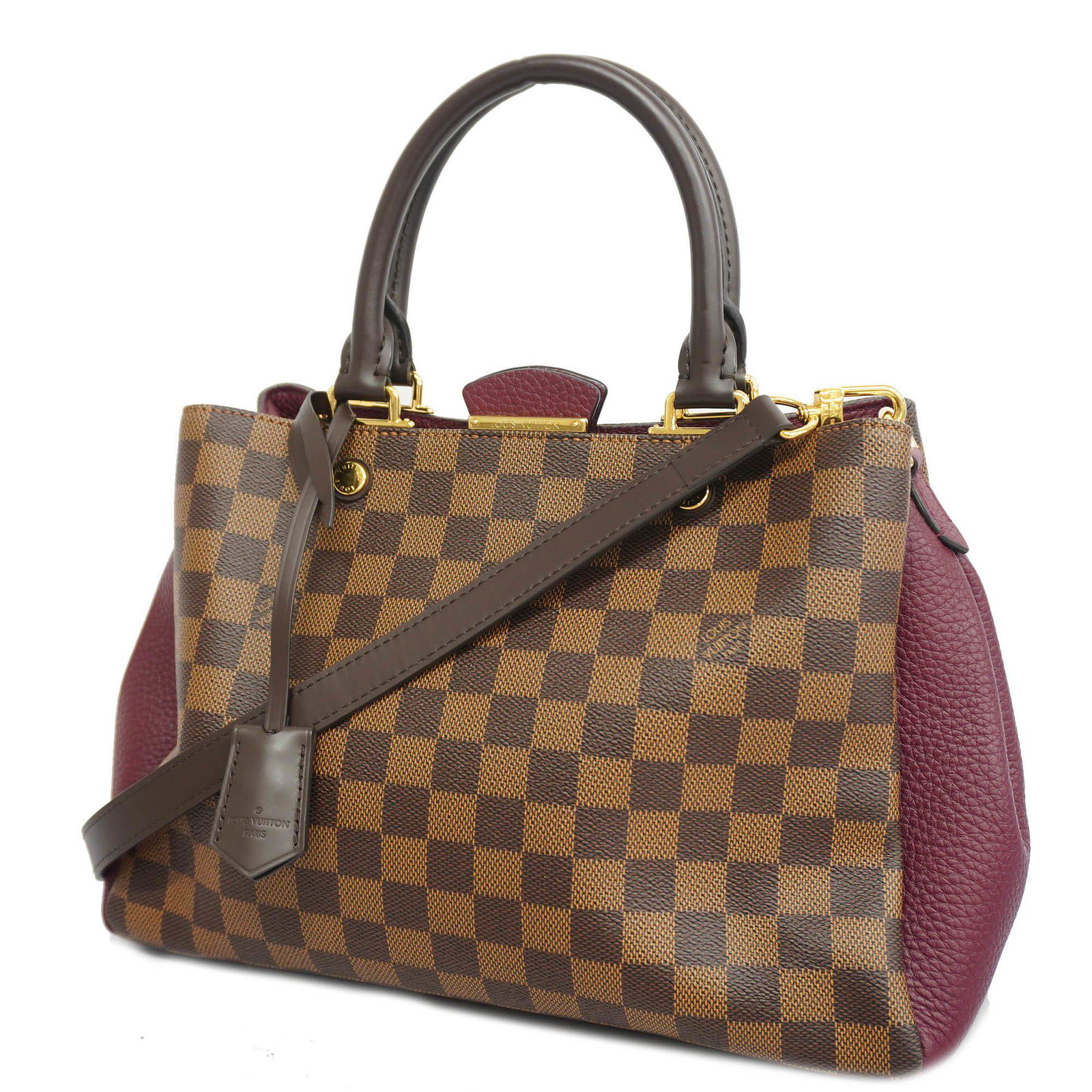 Louis Vuitton Damier 2way Bag Brittany N41675 Women's Handbag Shoulder Bag: Louis Vuitton Damier 2way Bag Brittany N41675 Women's Handbag Shoulder Bag Brand: Louis Vuitton Line: Damier Model: 2way bag Brittany N41675 Type: Handbag Shoulder bag Color: Bordeaux Hardware Color:
