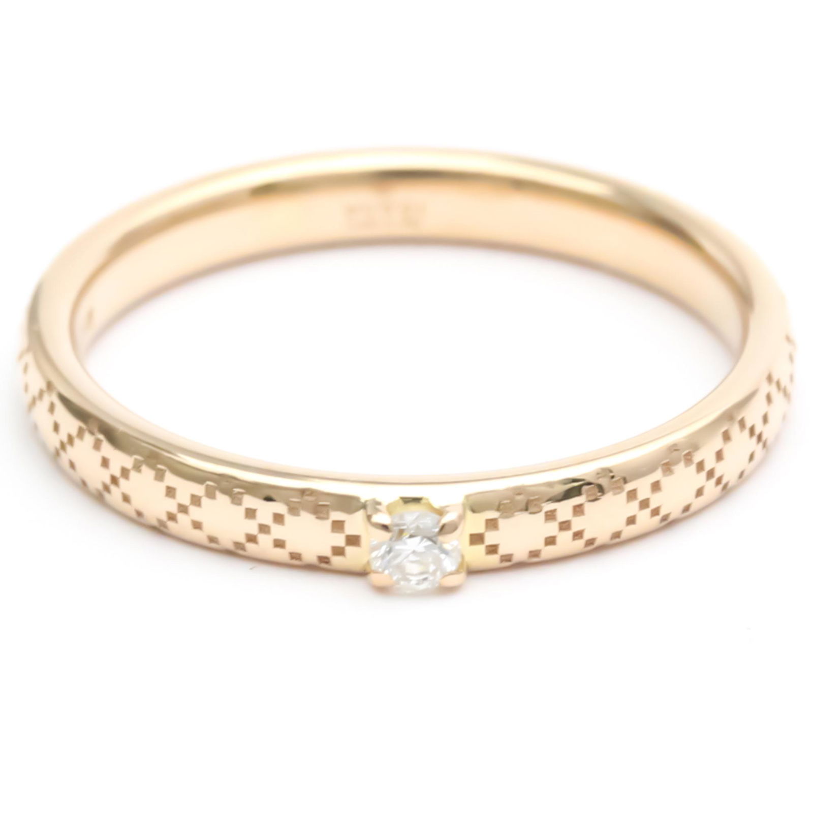 Polished GUCCI Diamantissima Diamond Ring #12 US 6.5 18K Pink Gold BF552840: Polished GUCCI Diamantissima Diamond Ring #12 US 6.5 18K Pink Gold BF552840 Brand: Gucci Model: Diamantissima ring Type: Band ring Style: Fashion Gender: Men Women Color: Pink gold Material: Pink gold