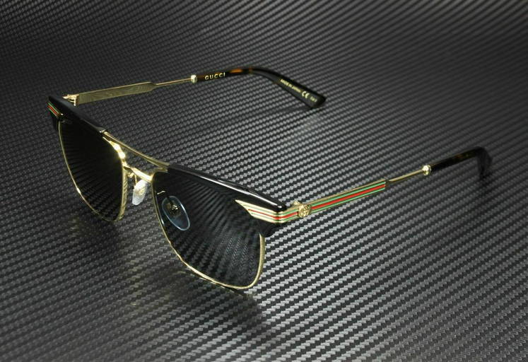 Gucci Gg0287s 001 Black Men Square Rectangular Sunglasses 52 Mm