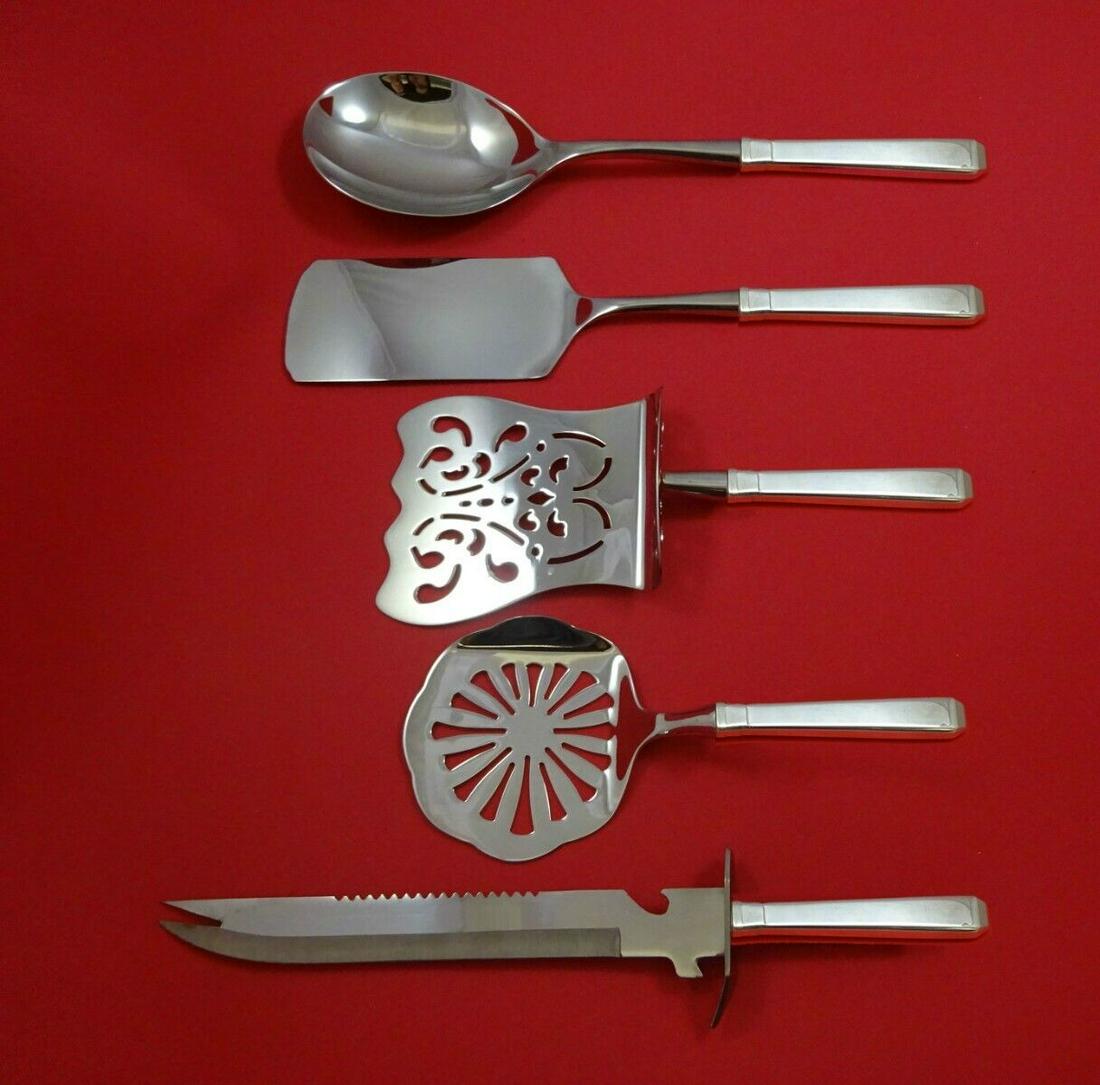 Craftsman by Towle Sterling Silver Brunch Serving Set 5pc HH WS Custom Made: Craftsman by Towle Sterling Silver Brunch Serving Set 5pc HH WS Custom Made Brand: Towle Pattern: Craftsman Composition: Sterling Silver Type: Hostess Set Maker: Towle Age: Post-1940 Craftsman by towl