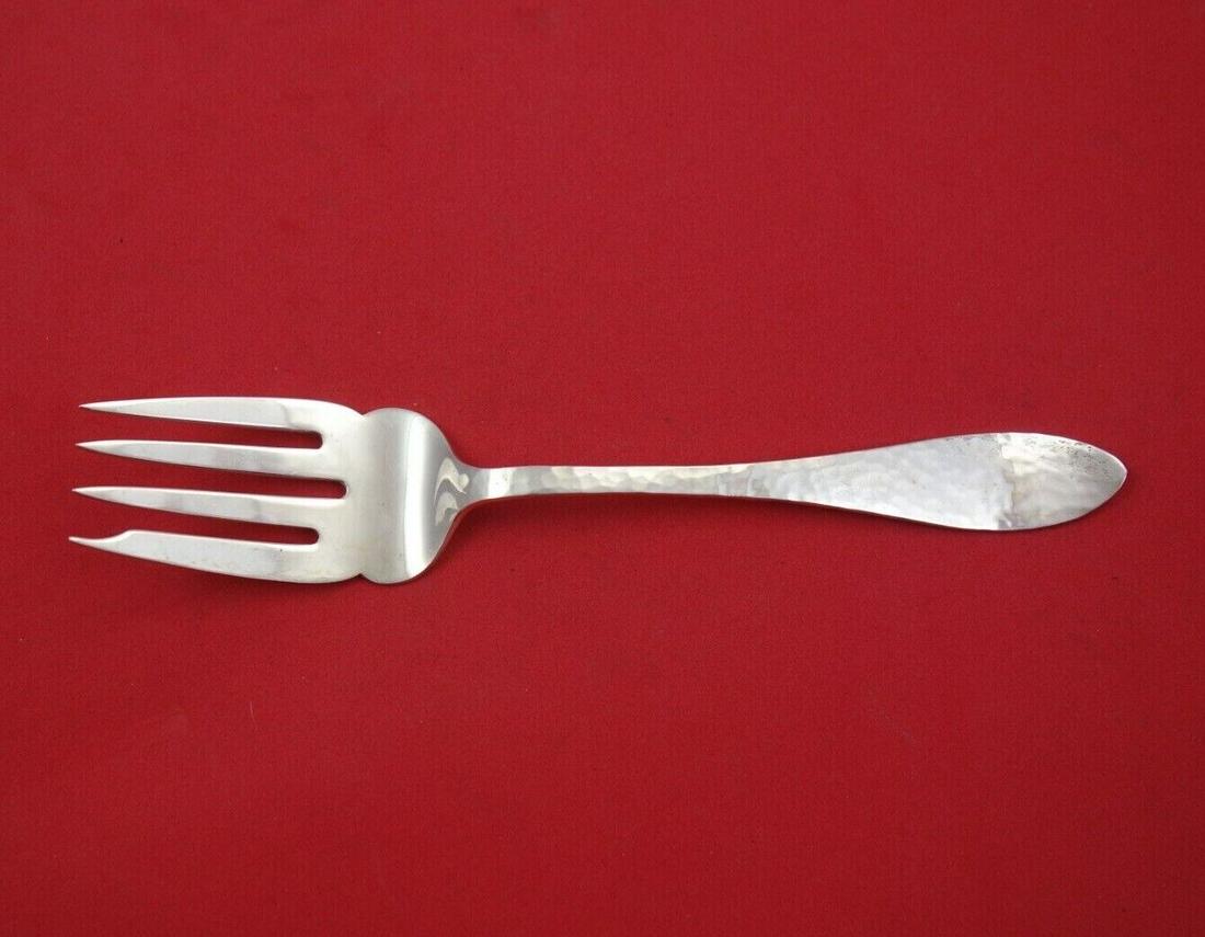 Antique Hammered by Shreve Sterling Silver Cold Meat Fork 7 1/2" Serving: Antique Hammered by Shreve Sterling Silver Cold Meat Fork 7 1/2" Serving Maker: Shreve Composition: Sterling Silver Brand: Shreve Pattern: Antique Hammered Type: Serving Fork Antique hammered by shrev