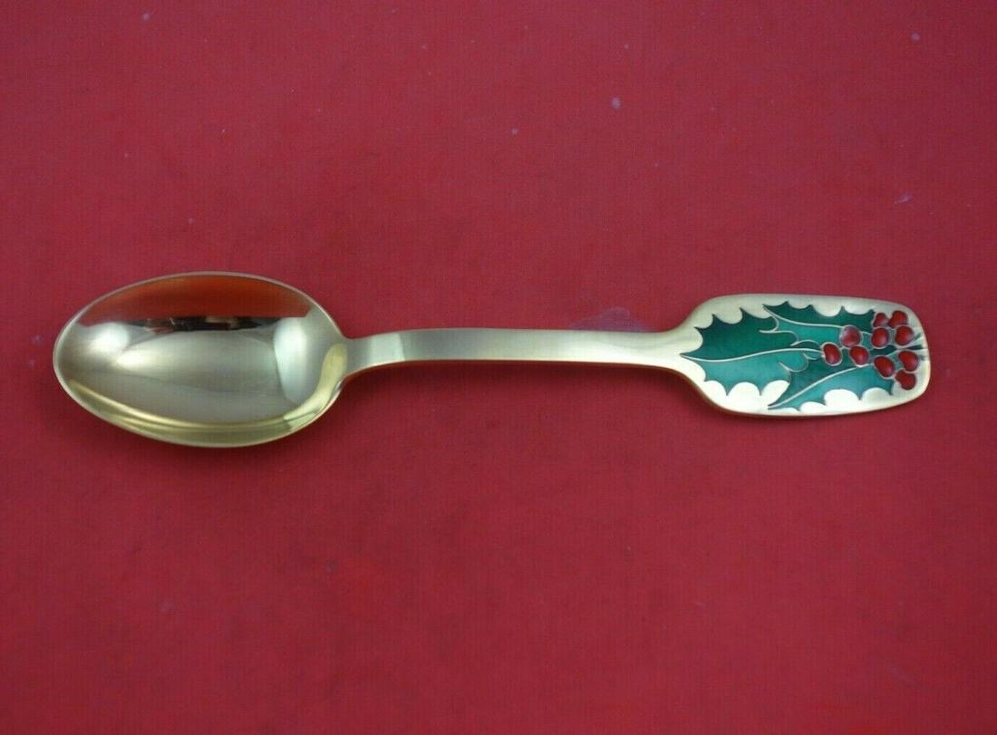 Christmas Spoon by A. Michelsen Danish Sterling Silver Teaspoon 1946 Vermeil: Christmas Spoon by A. Michelsen Danish Sterling Silver Teaspoon 1946 Vermeil Maker: A. Michelsen Composition: Sterling Silver Age: 1900-1940 Material: Silver Brand: A. Michelsen Pattern: Christmas Spo