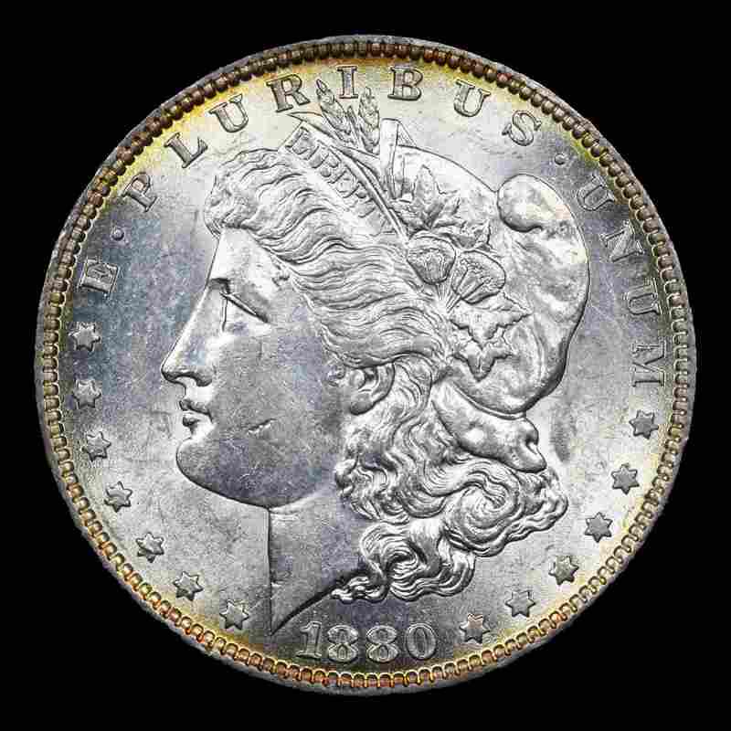 1880-o Morgan Dollar $1 Graded ms63+ By SEGS: 1880-o Morgan Dollar $1 Graded ms63+ By SEGS MYNT Auctions does not necessarily agree with SEGS grade on this example. Please inspect images and conduct your own research before bidding. The MYNT Guar