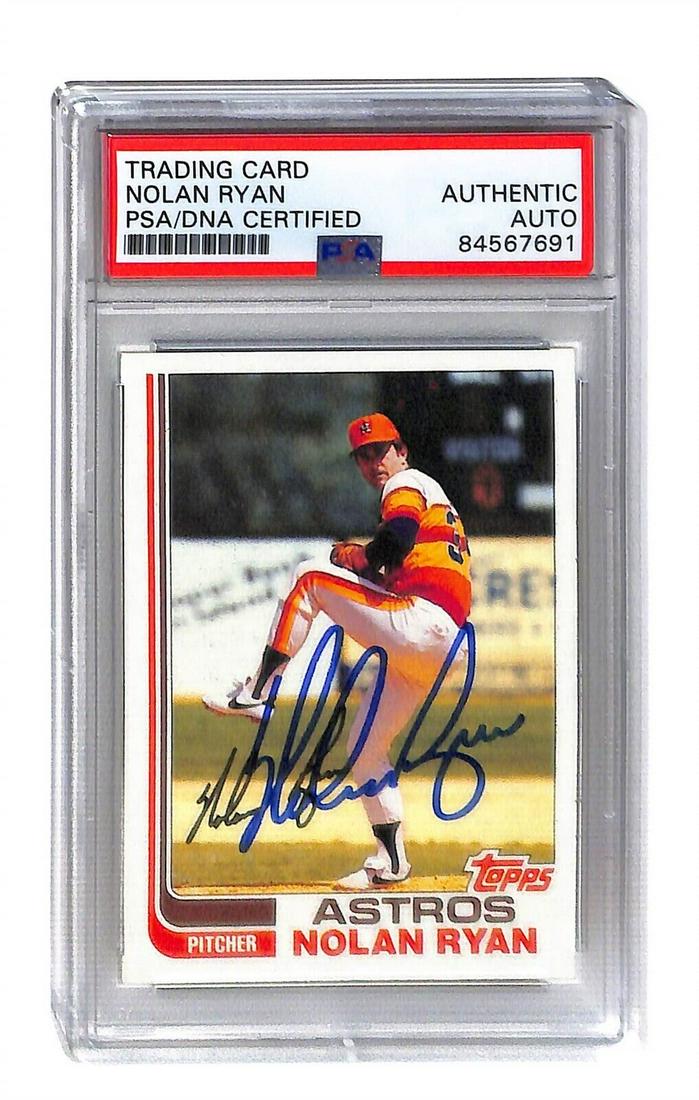 Nolan Ryan Signed 1982 Topps #90 Autographed Astros PSA/DNA: Nolan Ryan Signed 1982 Topps #90 Autographed Astros PSA/DNA Sport: Baseball Product: Card Original/Reprint: Original Player: Nolan Ryan Team: Houston Astros Autograph Authentication: Professional Spor