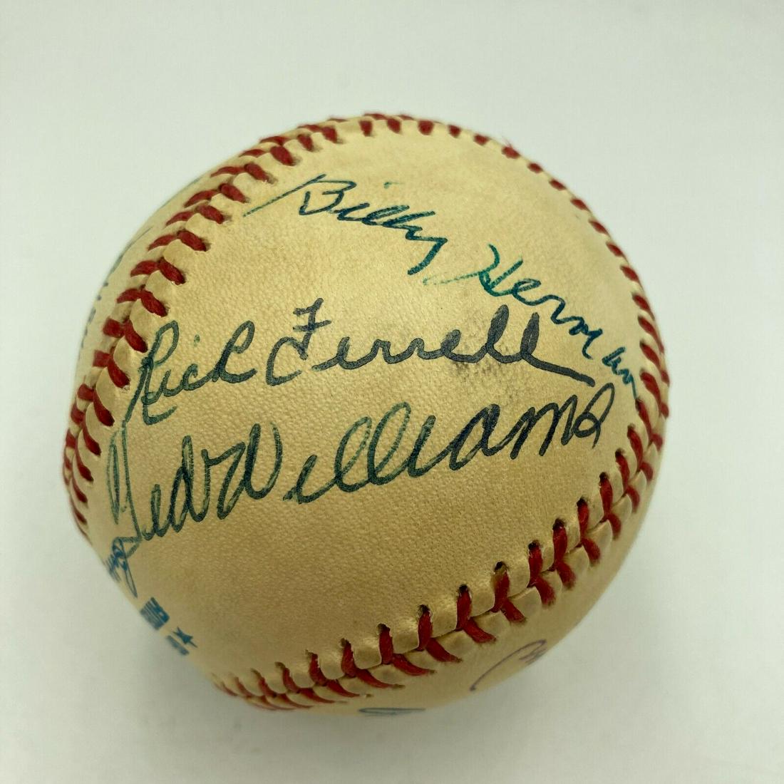 Ted Williams Carl Yastrzemski Boston Red Sox HOF Legends Signed Baseball JSA: Ted Williams Carl Yastrzemski Boston Red Sox HOF Legends Signed Baseball JSA Product: Ball Sport: Baseball-MLB Autograph Authentication: James Spence Authentication (JSA) Original/Reprint: Original Pr