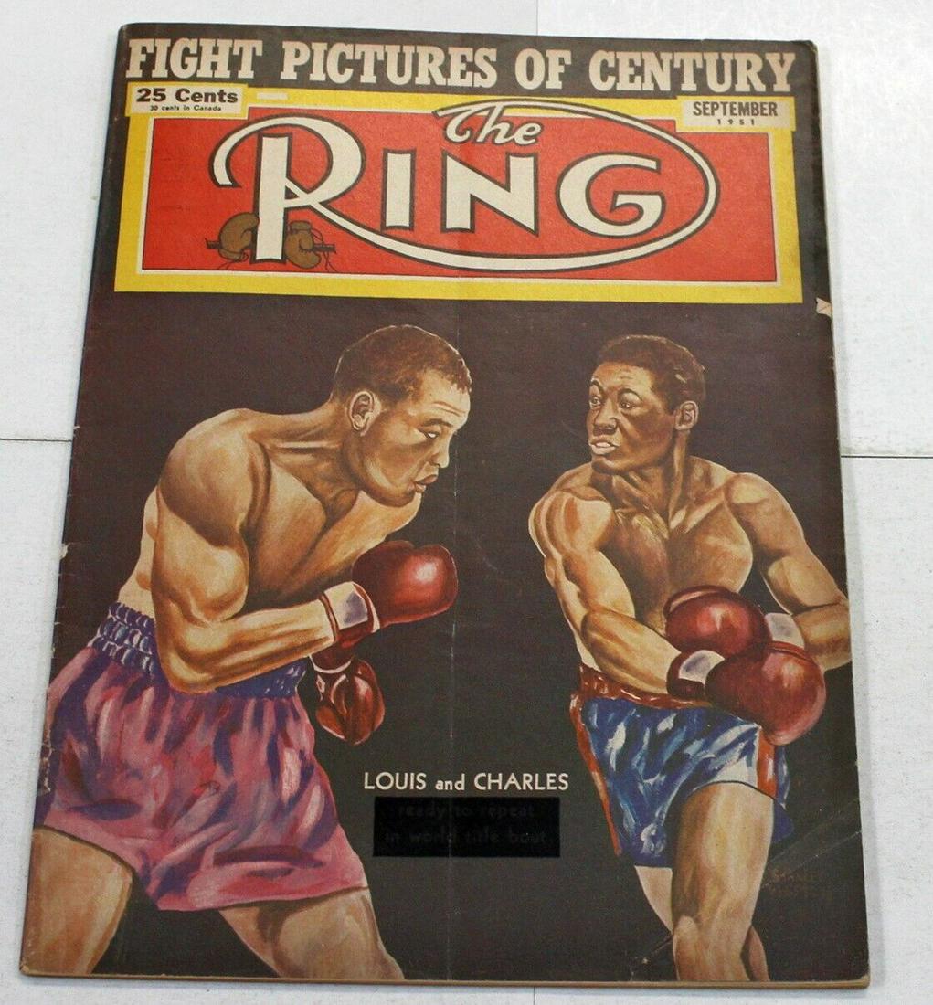 Joe Louis Ezzard Charles 1951 The Ring Magazine September 83343b47: Joe Louis Ezzard Charles 1951 The Ring Magazine September 83343b47 Player: Joe Louis Year: 1951 Sport: Boxing Original/Reproduction: Original Country/Region of Manufacture: United States Team: Boxing 