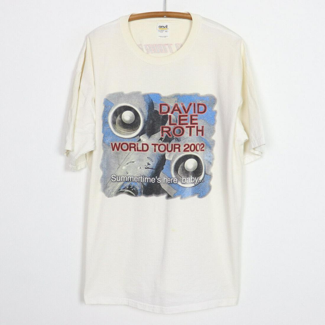 Vintage 2002 David Lee Roth World Tour Shirt: Vintage 2002 David Lee Roth World Tour Shirt Original/Reproduction: Original Style: Graphic Tee Original 2002 David Lee Roth World Tour Shirt. This is a true vintage shirt not a modern reproduction. S