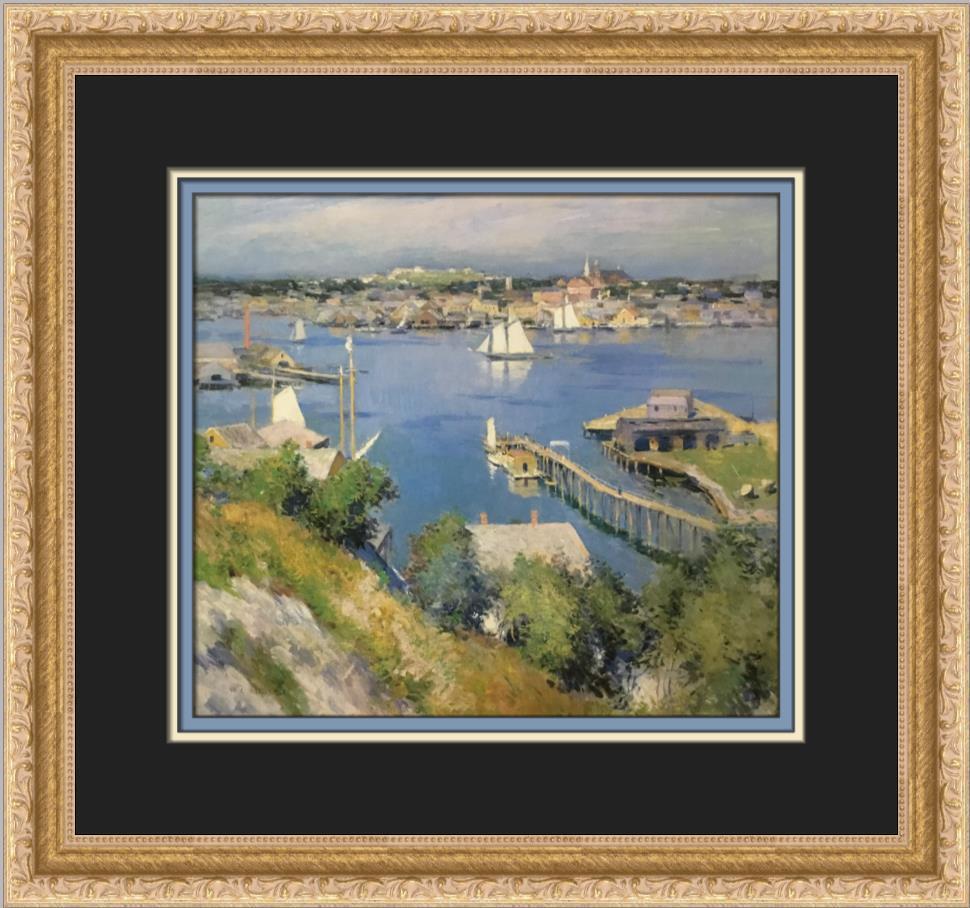 Willard Metcalf Gloucester Harbor Custom Framed Print: Willard Metcalf Gloucester Harbor Custom Framed Print Size: Medium Region Of Origin: United States Artist: Willard Metcalf Production Technique: Offset Lithograph Framing: Matted & Framed Style: Impre