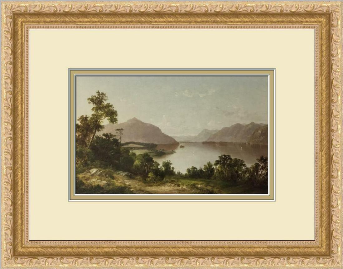 David Johnson Lake George from Dresden Newly Custom Framed Print: David Johnson Lake George from Dresden Newly Custom Framed Print Features: Framed Matted Region Of Origin: united states Item Width: 14 in Title: Lake George from Dresden Production Technique: Offset