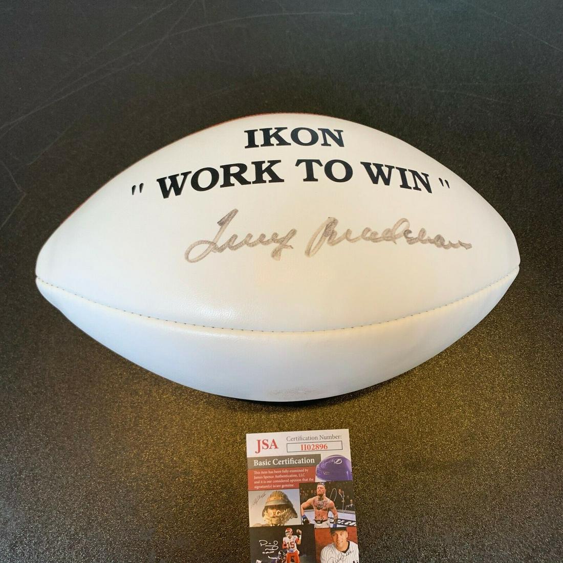 Terry Bradshaw Signed NFL Wilson Football With JSA COA: Terry Bradshaw Signed NFL Wilson Football With JSA COA Product: Ball Sport: Football-NFL Autograph Authentication: James Spence (JSA) Original/Reprint: Original Pre-Owned PLEASE NOTE: Framed Large or