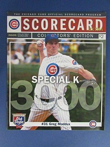 Greg Maddux 3000 K's Chicago Cubs Official Scorecard Program 125154: Greg Maddux 3000 K's Chicago Cubs Official Scorecard Program 125154 Sport: Baseball-MLB Original/Reproduction: Original Pre-Owned PLEASE NOTE: Framed Large or heavy Items do not have shipping costs in