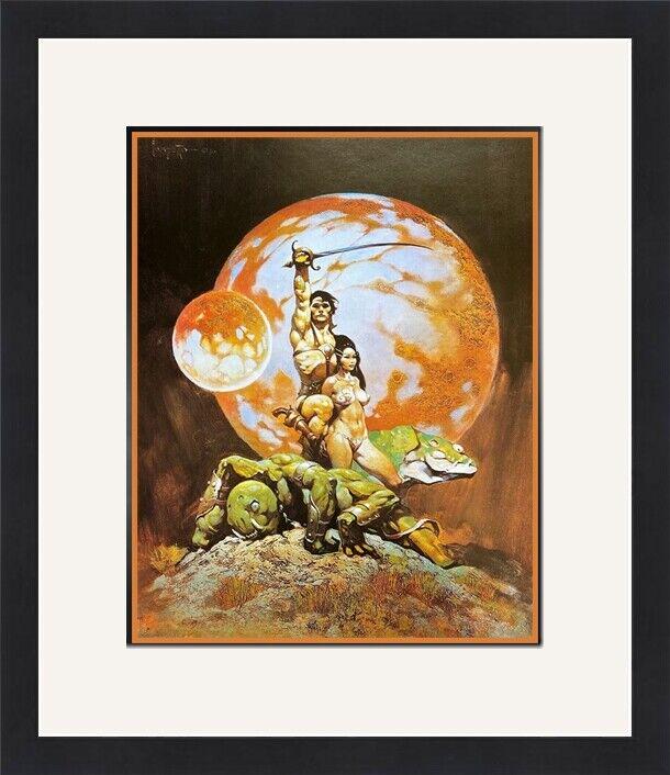 Frank Frazetta Print - "Princess of Mars" Custom Gallery Framed: Frank Frazetta Print - "Princess of Mars" Custom Gallery Framed Size: Medium Region Of Origin: United States Artist: Frank Frazetta Production Technique: Lithography Framing: Matted & Framed Style: Fa