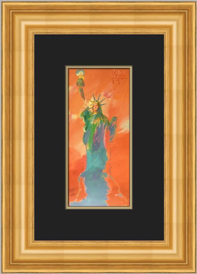 Peter Max Liberty II Custom Framed Print: Peter Max Liberty II Custom Framed Print Size: Medium Region Of Origin: United States Artist: Peter Max Production Technique: Lithography Framing: Matted & Framed Custom Bundle: No Style: Pop Art Item