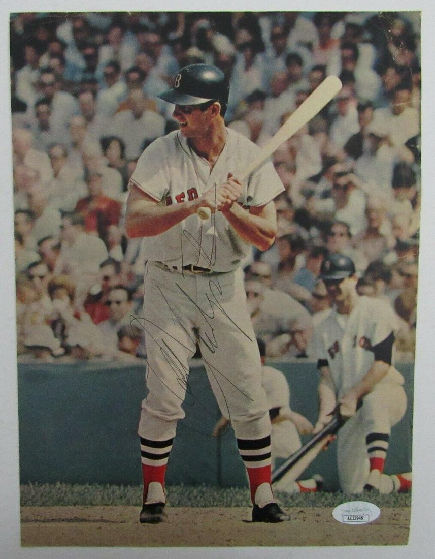 Carl Yastrzemski HOF Autographed Magazine Photo Red Sox JSA: Carl Yastrzemski HOF Autographed Magazine Photo Red Sox JSA Sport: Baseball-MLB Product: Photo Original/Reprint: Original Autograph Authentication: JSA Team: Boston Red Sox League: MLB Pre-Owned PLEAS