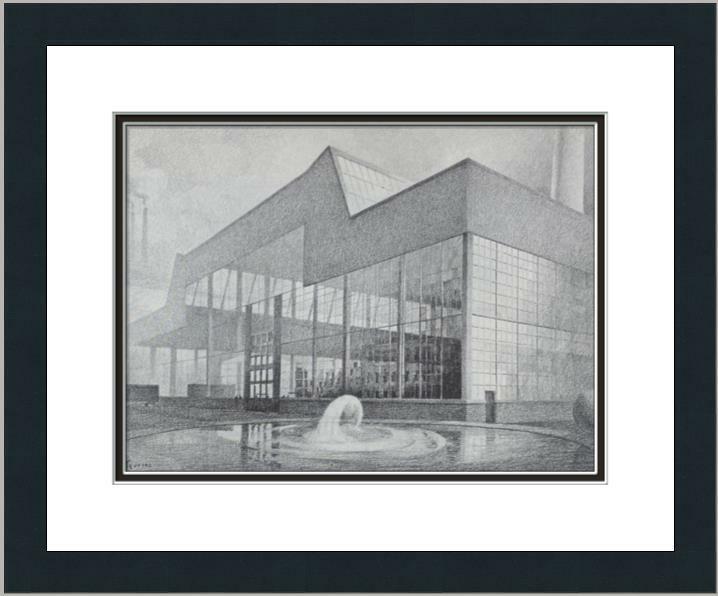 Hugh Ferriss - Ohio Steel Foundry Custom Gallery Framed Print: Hugh Ferriss - Ohio Steel Foundry Custom Gallery Framed Print Features: Framed Matted Region Of Origin: United States Item Width: 16 in Title: Ohio Steel Foundry Production Technique: Lithography Item