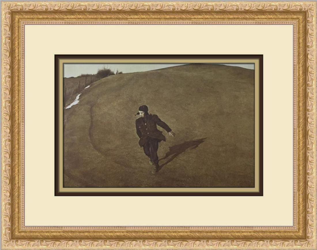 Andrew Wyeth Winter Custom Framed Print: Andrew Wyeth Winter Custom Framed Print Size: Medium (up to 36in.) Region Of Origin: United States Artist: Andrew Wyeth Production Technique: Lithography Framing: Matted & Framed Style: Realism Item H