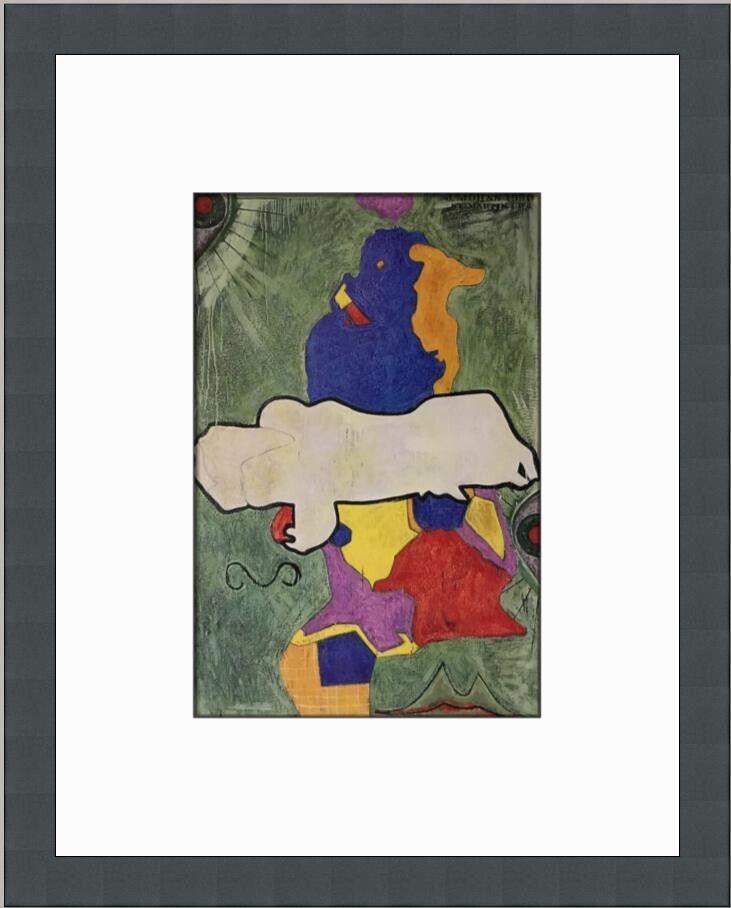 Jasper Johns Green Angel Custom Framed Print: Jasper Johns Green Angel Custom Framed Print Artist: Jasper Johns Unit Of Sale: Single-Piece Work Size: Small (up to 12in.) Custom Bundle: No Date Of Creation: 1980-1990 Item Length: 11 in Region Of O