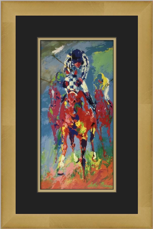 Leroy Neiman Secretariat Custom Framed Print: Leroy Neiman Secretariat Custom Framed Print Size: Medium (up to 36in.) Region Of Origin: united states Artist: LeRoy Neiman Production Technique: Lithography Framing: Matted & Framed Style: Impressio