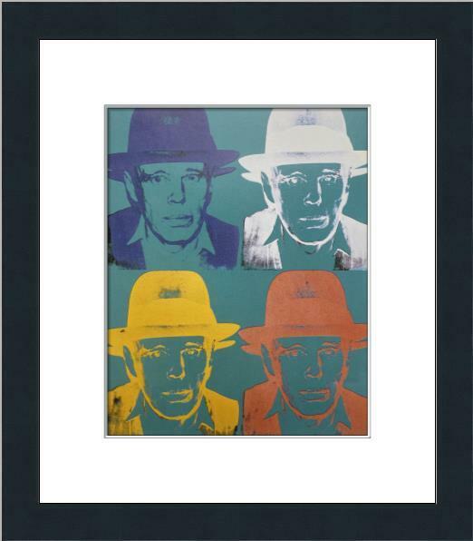 Andy Warhol Print Joseph Beuys State III Custom Gallery Framed: Andy Warhol Print Joseph Beuys State III Custom Gallery Framed Features: Framed Matted Region Of Origin: united states Item Width: 14 in Title: Joseph Beuys State III Production Technique: Lithography