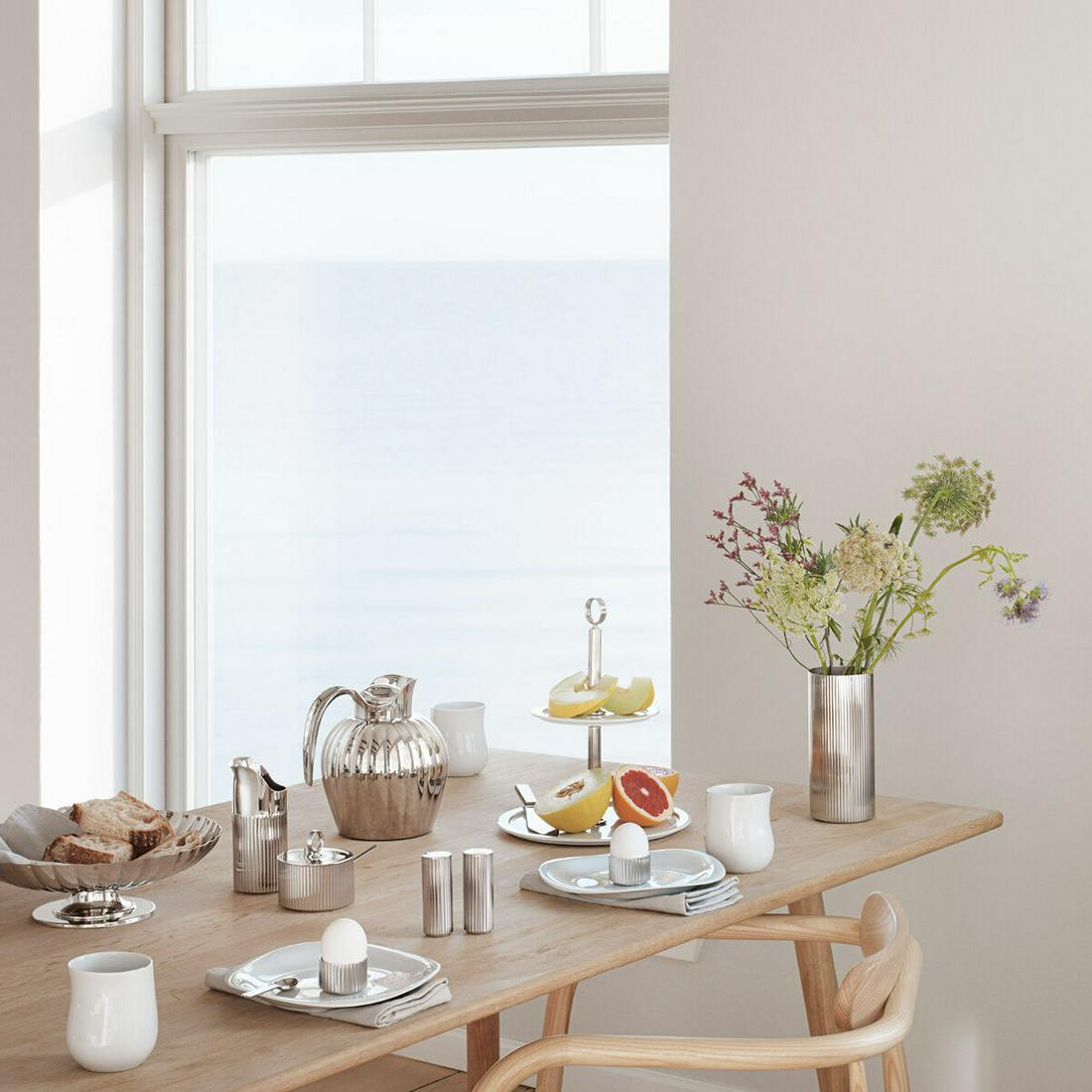 Bernadotte by Georg Jensen Stainless Steel Sugar Bowl with Spoon - New: Bernadotte by Georg Jensen Stainless Steel Sugar Bowl with Spoon - New As sweet and lovely as it gets. Keep your sugar stored in style with the bernadotte sugar bowl, a timeless piece of scandinavian 
