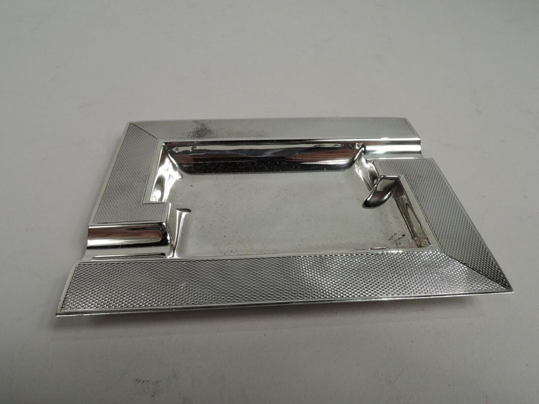 George V Ashtray Antique Art Deco Modern English Sterling Silver Suckling 1921: George V Ashtray Antique Art Deco Modern English Sterling Silver Suckling 1921 Style: Art Deco Age: 1900-1940 Material: Silver Region: United Kingdom Type: Ash Tray Brand: Suckling George V sterling s