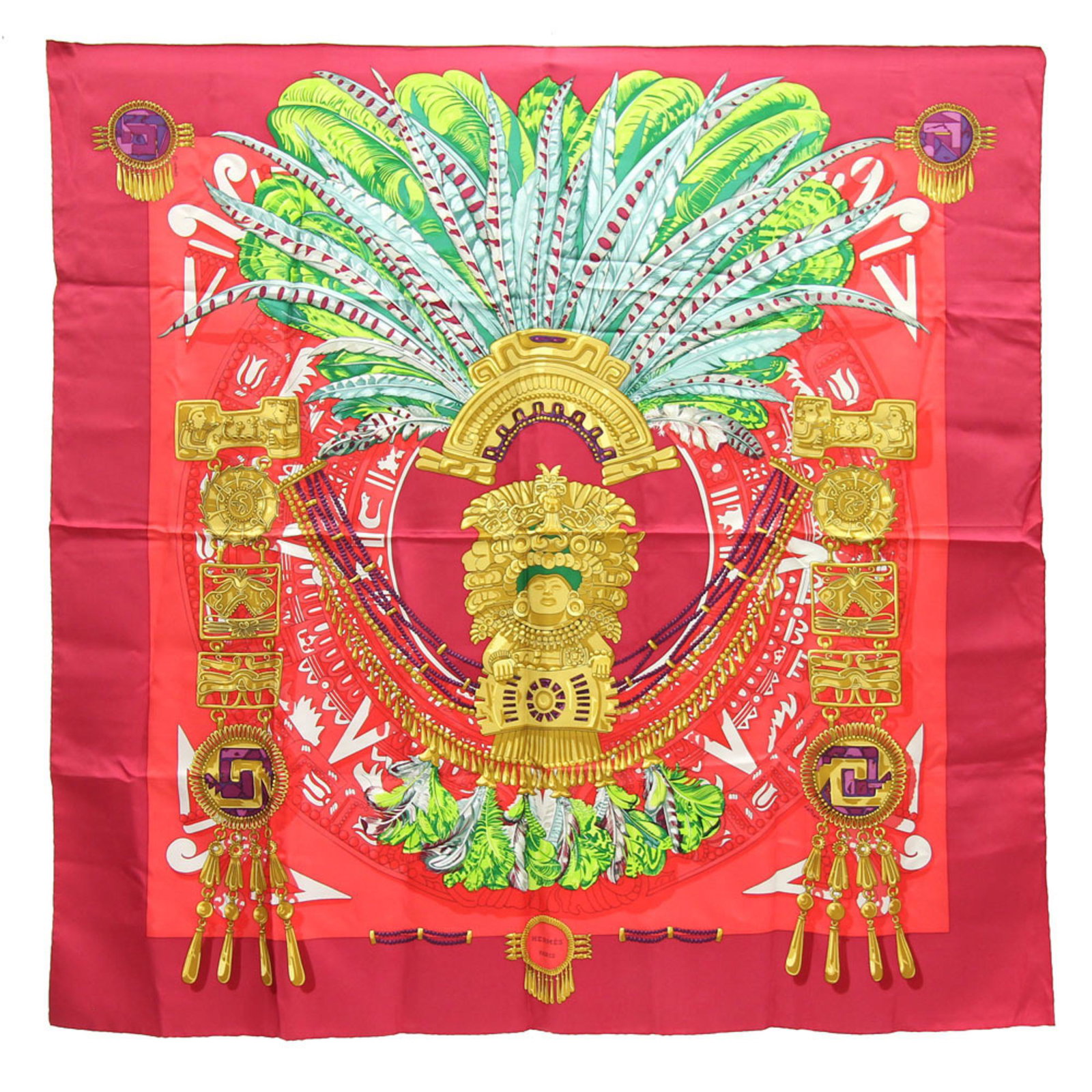 Hermes Scarf Carre 90 Red Multicolor 100% Silk Carnival Stole Ribbon Bandana: Hermes Scarf Carre 90 Red Multicolor 100% Silk Carnival Stole Ribbon Bandana Brand: Hermes Type: Scarf Color: Multi-color Red color Material: Silk100% Silk: 100% Size (LxW): 90cm x 90cm / 35.43 x 35.4